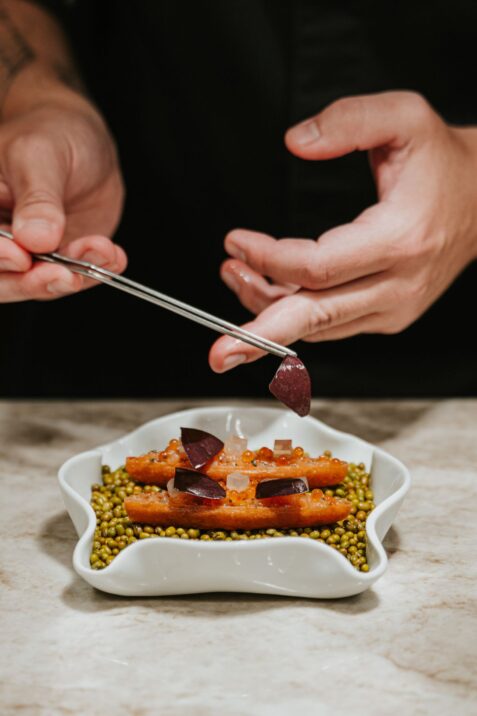 Príprava jedla s jemnými ingredienciami